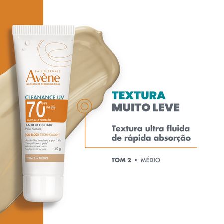 Protetor-Solar-Facial-Avène-Cleanance-UV-FPS-70-Tom-2-Médio-40-g-Médio--3