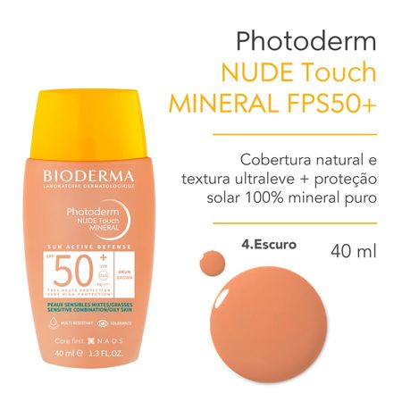 Protetor-Solar-Facial-Natural-Bioderma-Photoderm-Nude-Touch-Mineral-FPS-50+-Escuro-40-ml-Escuro--3