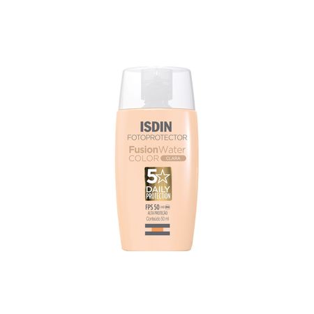 Protetor-Solar-Facial-com-Cor-Isdin-Fusion-Water-5-Stars-Color-FPS-50-Clara-50-ml-Clara--5
