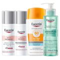 Eucerin Kit - Gel de Limpeza + Creme Dia + Creme Noite + Protetor Solar para Todos os Tipos de Pele Kit