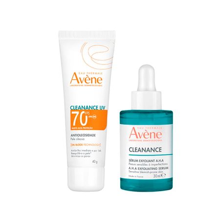 Kit-Avène-Facial-Cleanance-Eau-Thermale-A.H.A-Sérum-Esfoliante-+-Eau-Thermale-Uv-Protetor-Solar-Fps70--2