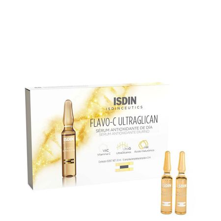 Caixa-de-Ampola-Sérum-Facial-Antioxidante-Isdinceutics-Flavo-C-Ultraglican-10-x-2-ml--1