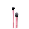 Kit Pincéis Para Contorno e Blush Real Techniques - Pincel Para Contorno Setting Brush Rosa + Pincel Para Blush Ultra Plush Rosa