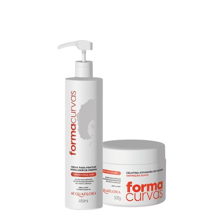 Kit-Acquaflora-Forma-Curvas-Creme-de-Pentear-Crespos-e-Gelatina-Suave-(2-produtos)--1