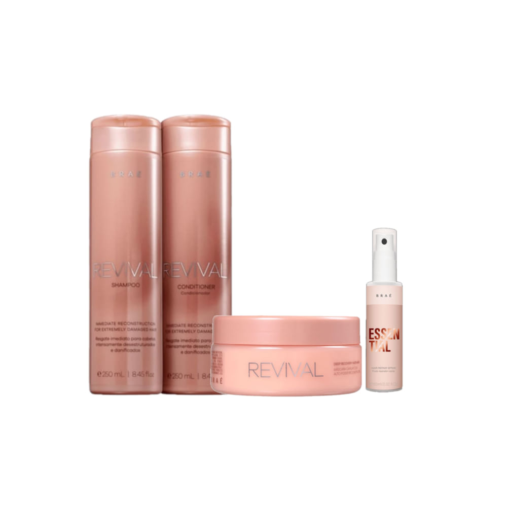 Kit Braé Revival Mini Essential Reparador (4 produtos)