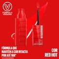 Batom Líquido Maybelline NY Super Stay Vinyl Ink Red- Hot