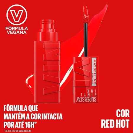 Batom-Líquido-Maybelline-NY-Super-Stay-Vinyl-Ink-Red--Hot--4