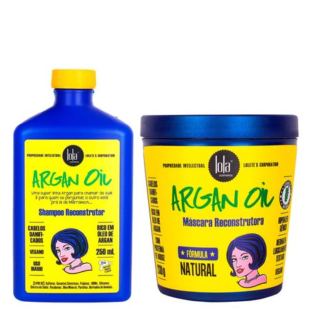 Kit-Lola-Cosmetics-Reconstrução-Argan-Oil---Shampoo-250-ml-+-Máscara-de-Reconstrução-230-g--1