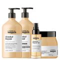 Kit L'Oréal Professionnel Serie Expert Absolut Repair Gold Quinoa - Shampoo 750 ml + Condicionador 750 ml + Máscara Reparação 500 g + Óleo 90 ml