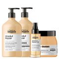 Kit L'Oréal Professionnel Serie Expert Absolut Repair Gold Quinoa - Shampoo 750 ml + Condicionador 750 ml + Máscara Golden 500 g + Óleo 90 ml