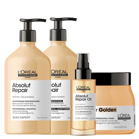 Kit-L'Oréal-Professionnel-Serie-Expert-Absolut-Repair-Gold-Quinoa---Shampoo-750-ml-+-Condicionador-750-ml-+-Máscara-Golden-500-g-+-Óleo-90-ml--1