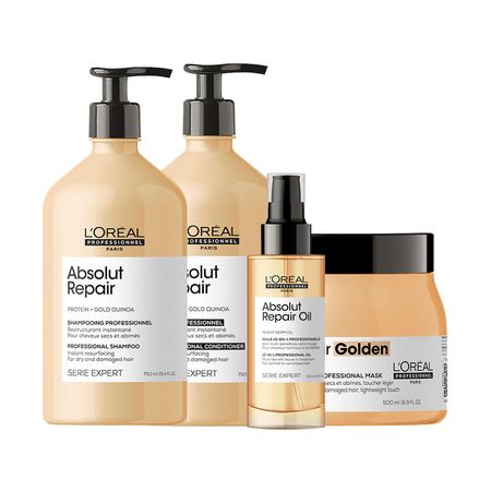 Kit-L'Oréal-Professionnel-Serie-Expert-Absolut-Repair-Gold-Quinoa---Shampoo-750-ml-+-Condicionador-750-ml-+-Máscara-Golden-500-g-+-Óleo-90-ml--2