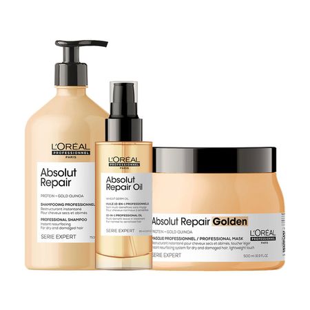 Kit-L'Oréal-Professionnel-Serie-Expert-Absolut-Repair-Gold-Quinoa---Shampoo-750-ml-+-Máscara-Golden-500-g-+-Óleo-90-ml--2