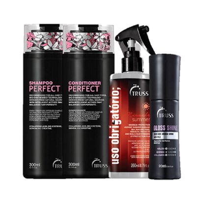 Truss-Perfect-Kit-Shampoo-300ml-Condicionador-300ml-Uso-Obrigatorio-Summer-260ml-Gloss-Shine-90ml--1