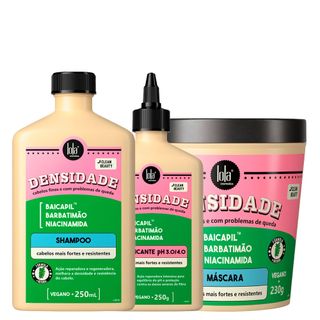 Kit Lola Cosmetics Reparação Densidade - Shampoo 250 ml + Máscara de Reconstrução 230 g + Acidificante Capilar 250 g