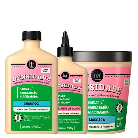 Kit-Lola-Cosmetics-Reparação-Densidade---Shampoo-250-ml-+-Máscara-de-Reconstrução-230-g-+-Acidificante-Capilar-250-g--1