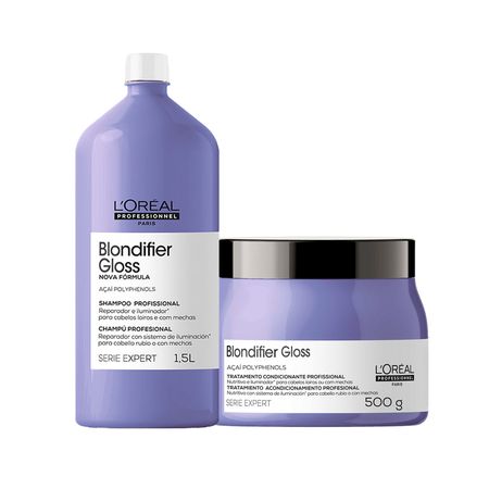 Kit-L'Oréal-Professionnel-Serie-Expert-Blondifier-Gloss-–-Shampoo-1500-ml-+-Máscara-500-g--2