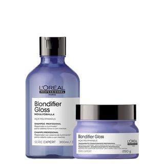 Kit L'Oréal Professionnel Serie Expert Blondifier- Shampoo Gloss 300 ml + Máscara 250 g