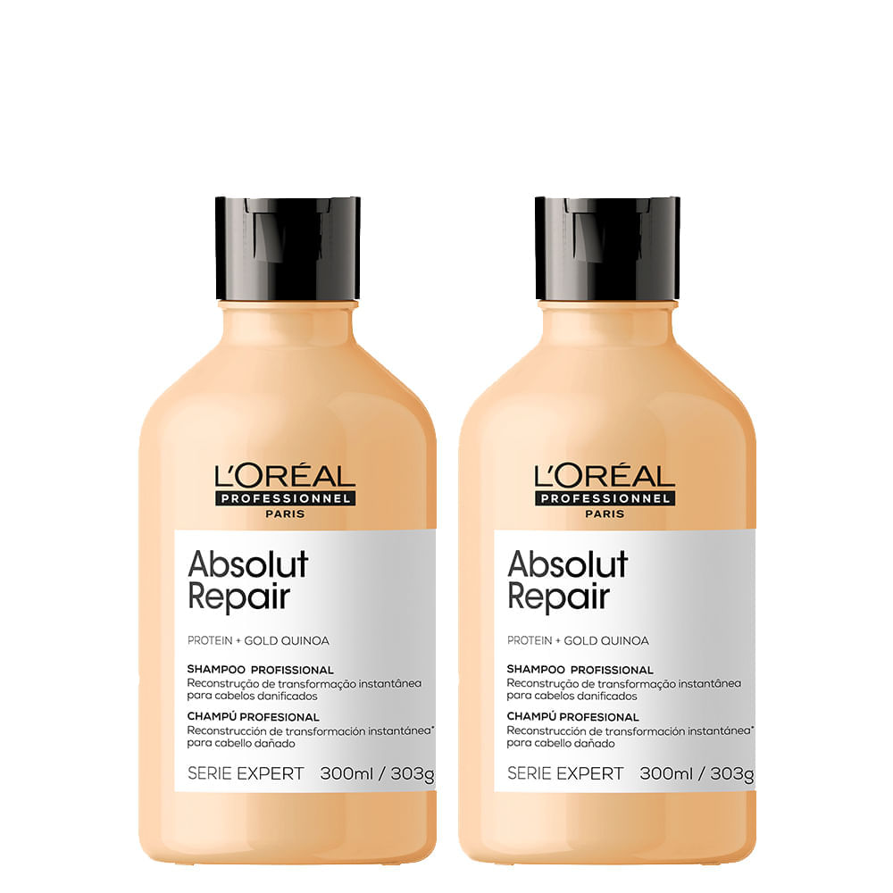 Kit L'Oréal Professionnel Serie Expert Absolut Repair Gold - Shampoo ...