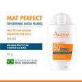 Protetor Solar Facial Sem Cor Avène Mat Perfect Tri-Defense Ultra Fluido FPS50 40g