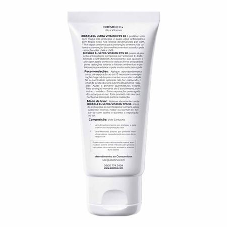 Protetor-Solar-Anti-EnvelhecimentoAda-Tina-Biosole-E+-Ultra-Vitamin-FPS-90-40ml--2
