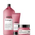 Kit L'Oréal Professionnel Serie Expert Pro Longer Shampoo 1,5L + Condicionador 200ml + Máscara 250g (3 Produtos)