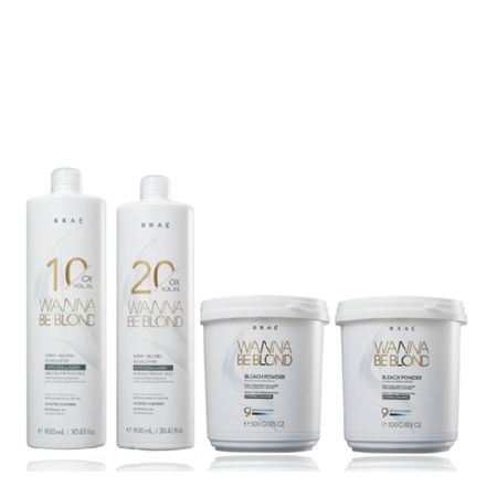 BRAÉ-Wanna-Be-Blond-Água-Oxigenada-10V-900ml+Água-Oxigenada-20V-900ml+2-Pó-Descolorantes-500g--1