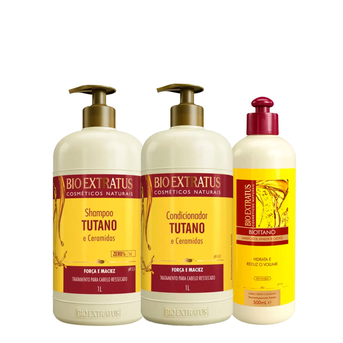 Kit Bio Extratus Tutano Shampoo Condicionador e Finalizador (3 produtos)