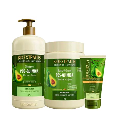 Kit-Bio-Extratus-Pós-Química-Shampoo-Banho-de-Creme-G-e-Finalizador-(3-produtos)--1