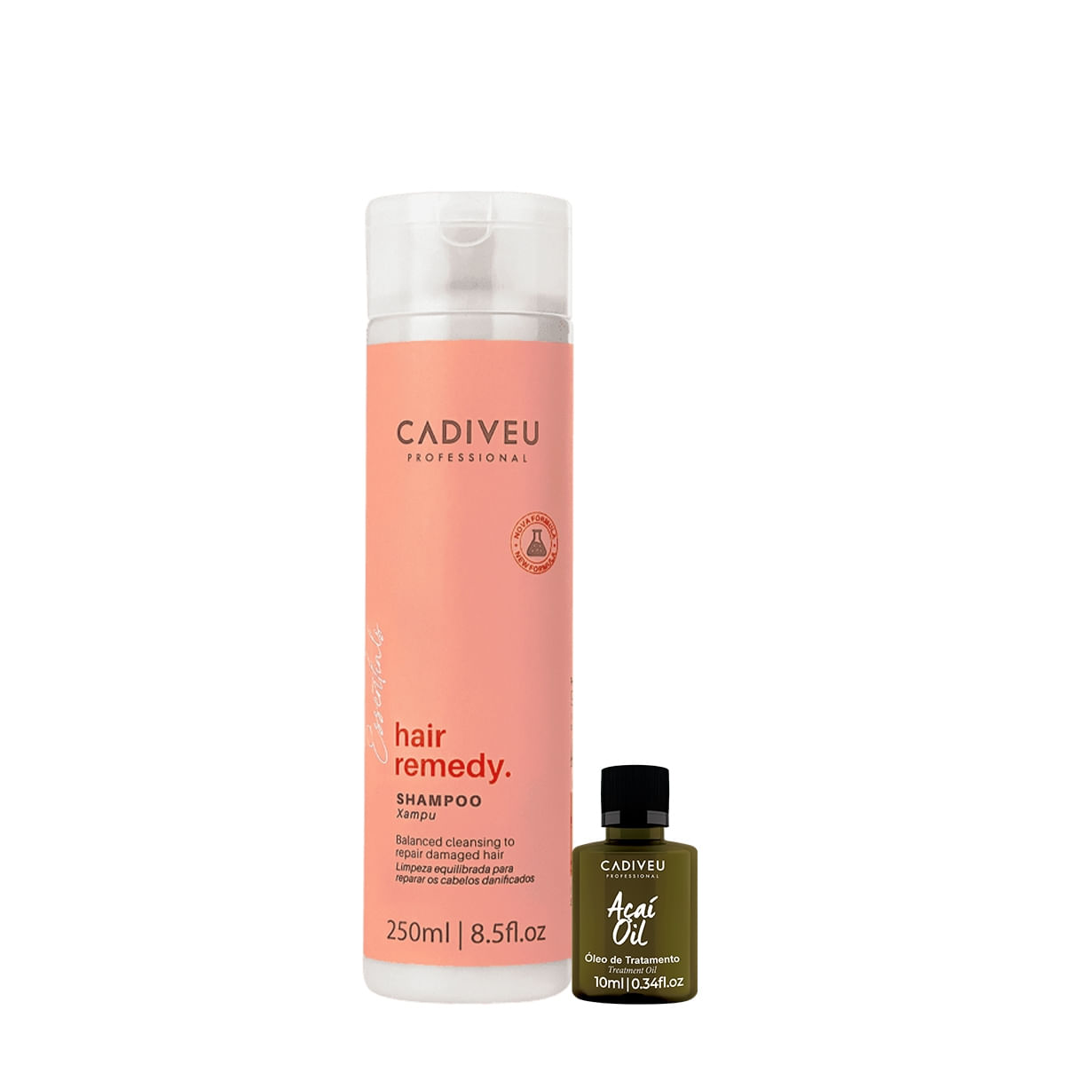 Kit Cadiveu Essentials Hair Remedy Shampoo e Açaí Oil (2 produtos)