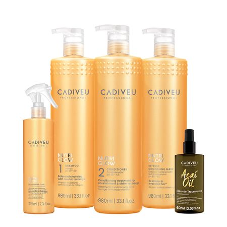 Kit-Cadiveu-Professional-Nutri-Glow-Shampoo-Condicionador-Máscara-Litro-Fluído-e-Açaí-Oil-60-(5-produtos)--1