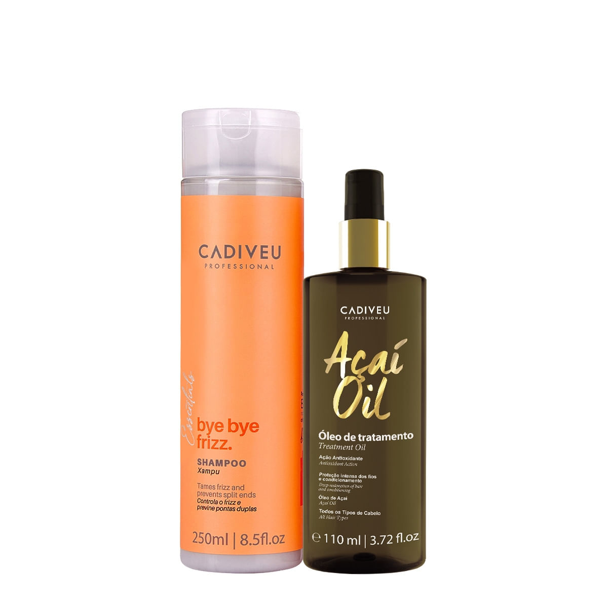 Kit Cadiveu Professional Essentials Bye Bye Frizz Shampoo e Açaí