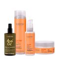 Kit Cadiveu Professional Bye Bye Frizz  Shampoo Leave-in Máscara e Açaí Oil 60 (4 produtos)