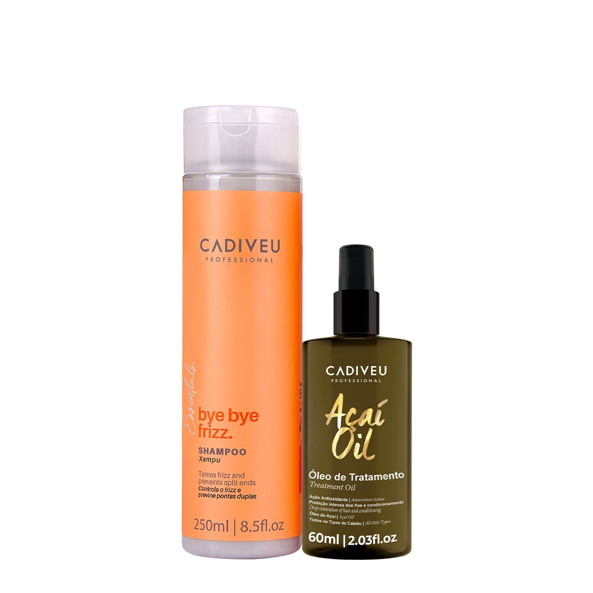 Kit Cadiveu Professional Essentials Bye Bye Frizz Shampoo e Açaí
