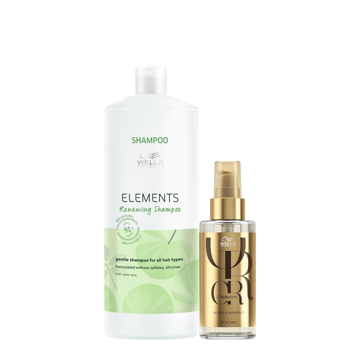 Kit Wella Professionals Elements Renewing Shampoo Oil (2 produtos)