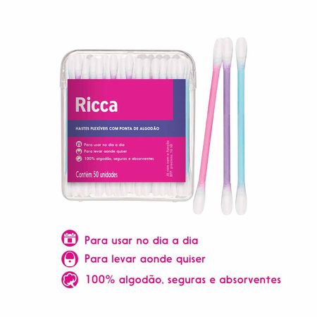 Haster-Flexíveis-Ricca-Travel-com-Ponta-de-Algodão-50-Un--3