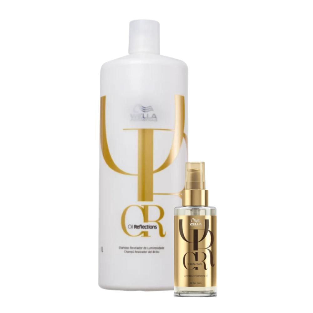 Kit Wella Oil Reflections Shampoo 1L + Óleo Capilar Oil Reflections 100ml