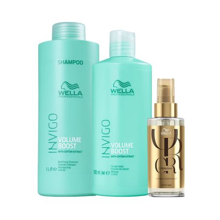 Kit-Wella-Professionals-Invigo-Volume-Boost---Shampoo-1000ml-+-Máscara-500-ml-+Óleo-100-ml--2