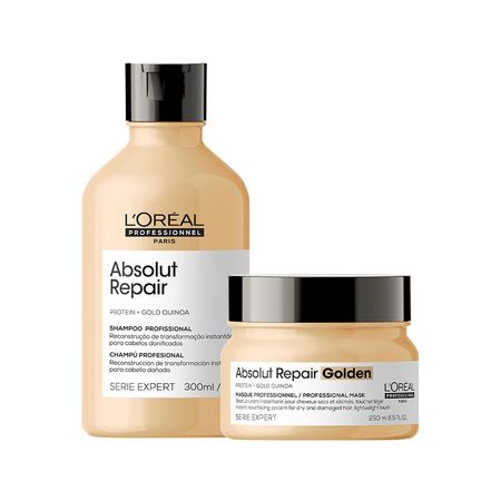 Kit-L'Oréal-Professionnel-Serie-Expert-Absolut-Repair-Gold-Quinoa---Shampoo-300-ml-+-Máscara-Golden-250-g--2