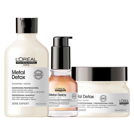 Kit-L'Oréal-Professionnel-Serie-Expert-Metal-Detox---Shampoo-300-ml-+-Óleo-Capilar-50-ml-+-Máscara-Protetora-250-g--2