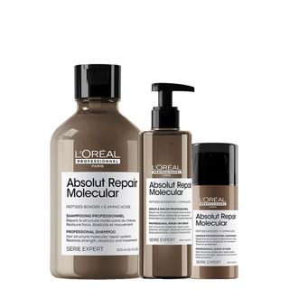 Kit L'Oréal Professionnel Absolut Repair Molecular - Shampoo 300 ml + Leave-in 100 ml + Sérum 250 ml