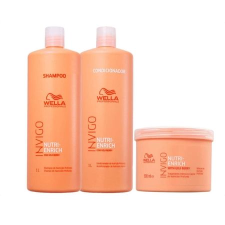 Kit-Wella-Invigo-Nutri-Enrich-Shampoo-1L,-Condicionador-1L,-Máscara-500g--1