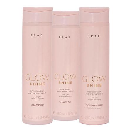 Kit-Braé-Glow-Shine-2x-Shampoo-250ml,-Condicionador-250ml-(3-produtos)--1