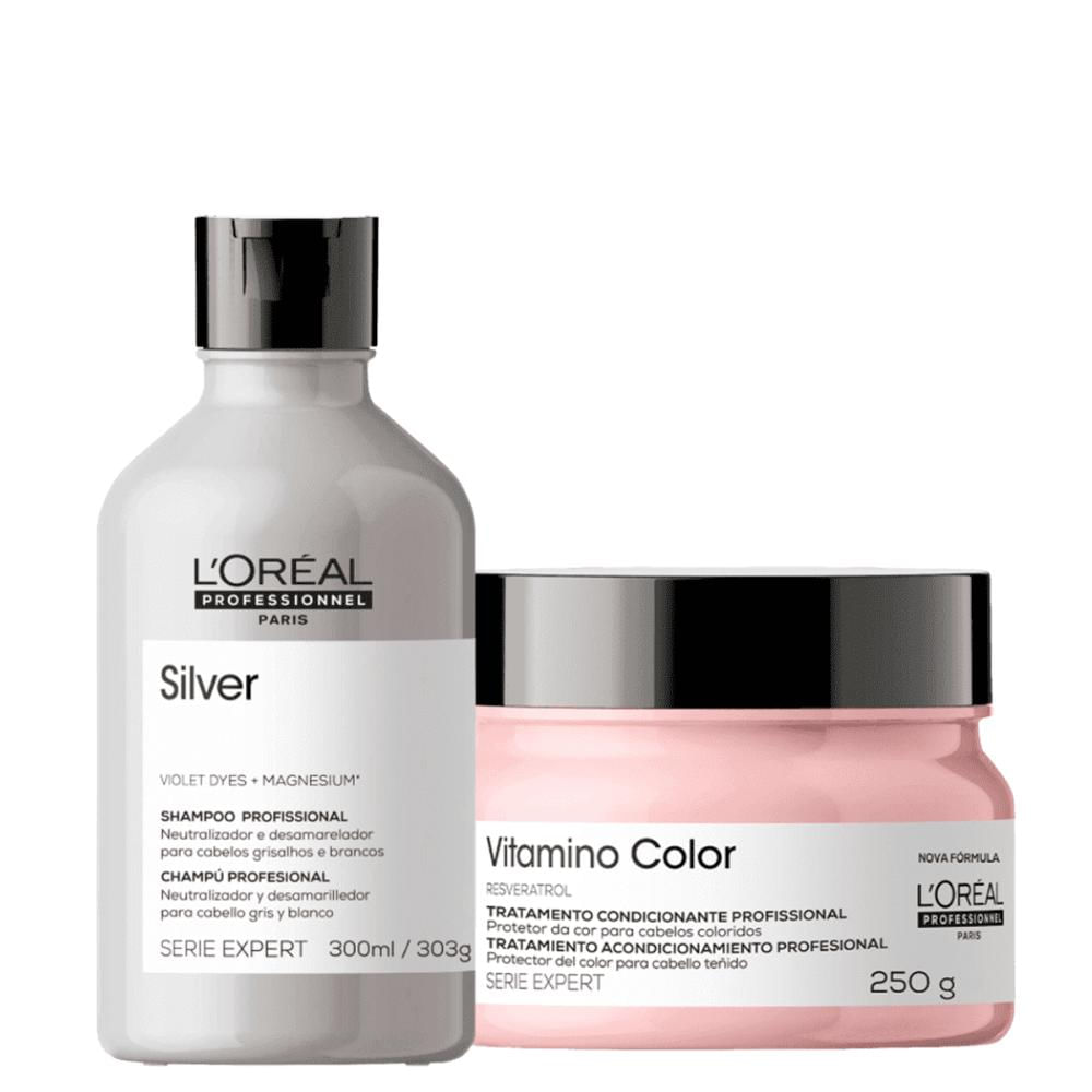 Kit LOreal para Cabelos Coloridos Shampoo e Máscara -L'oreal