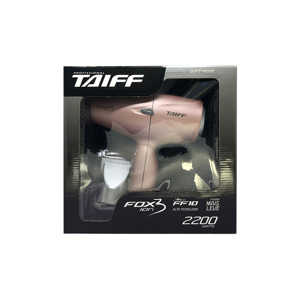 Secador de Cabelo Taiff Fox Íon 3 Rose 2200w 220v