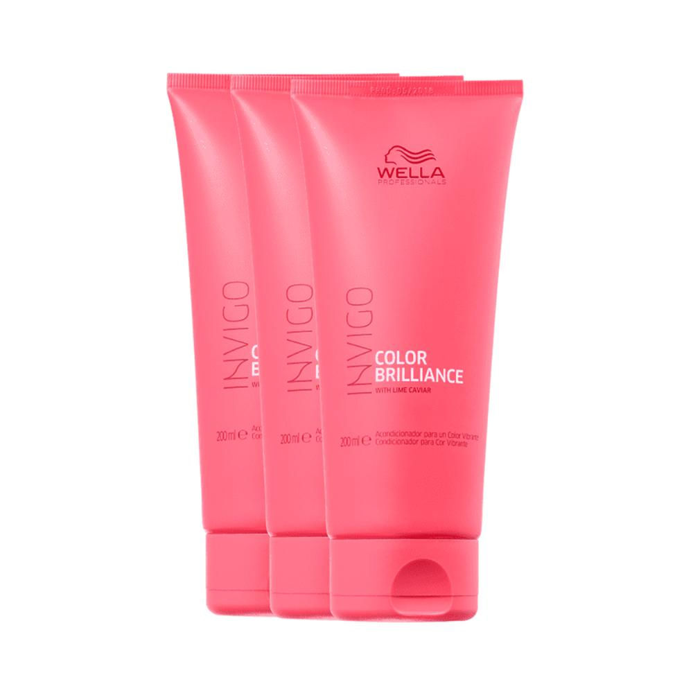 Kit 3 Color Brilliance Condicionador 200ml - Wella