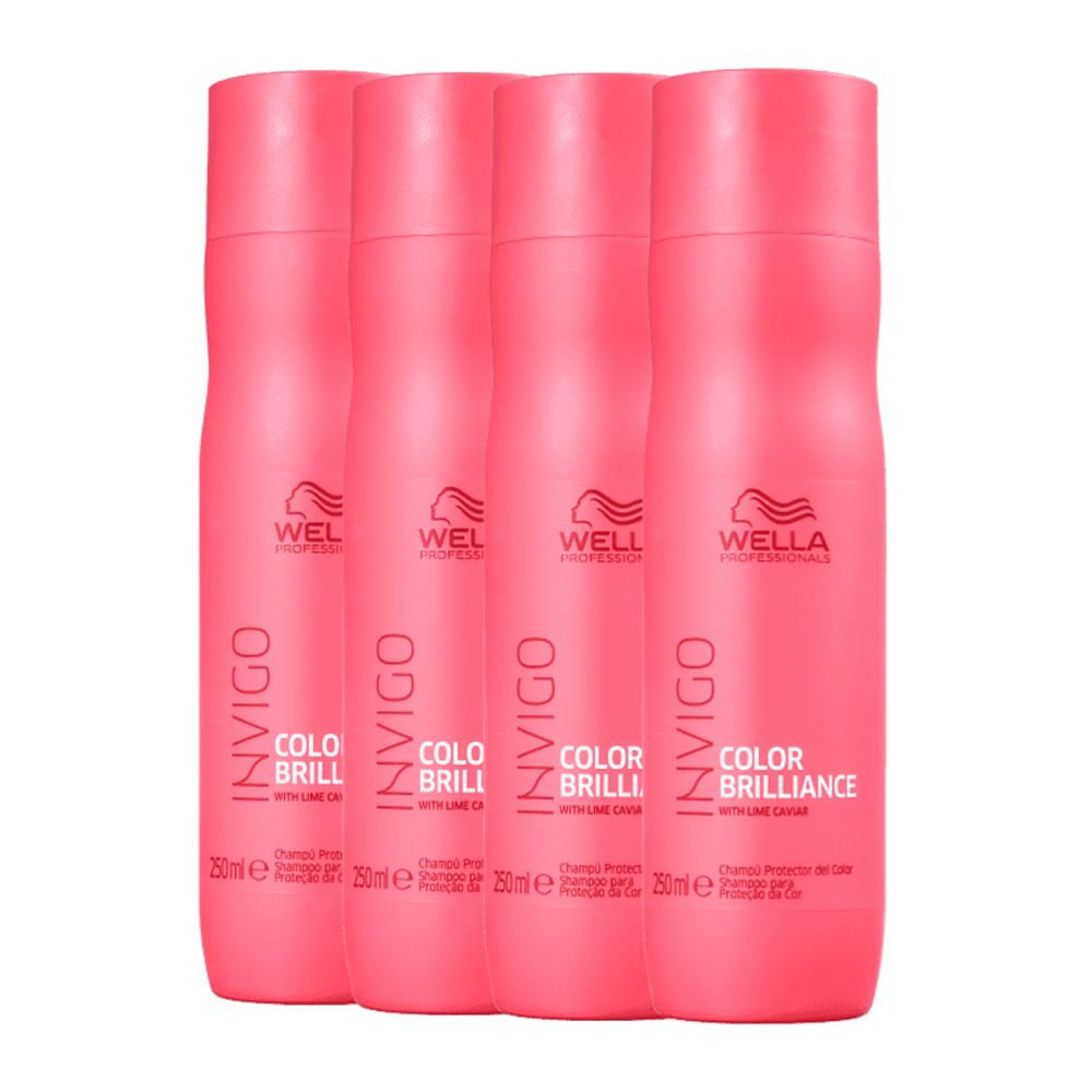 Kit 4 Color Brilliance Shampoo 250ml - Wella