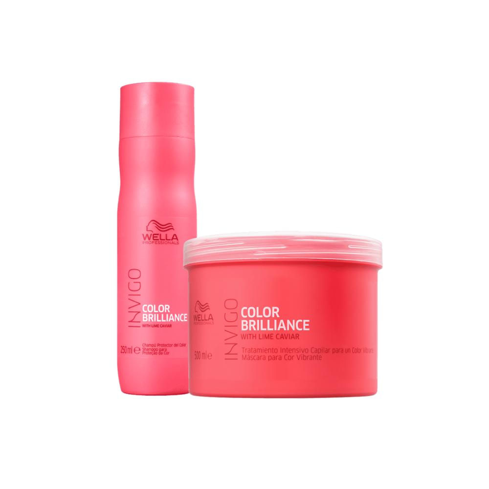 Kit Shampoo 250ml e Máscara 500ml Invigo Brilliance - Wella