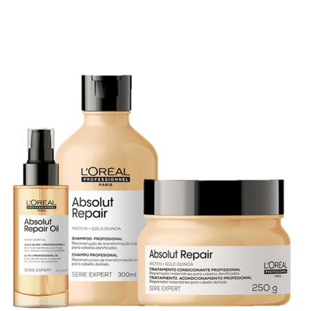 Kit-L'Oréal-Professionnel-Serie-Expert-Absolut-Repair-Gold-Quinoa-Protein-Shine-(3-Produtos)--1