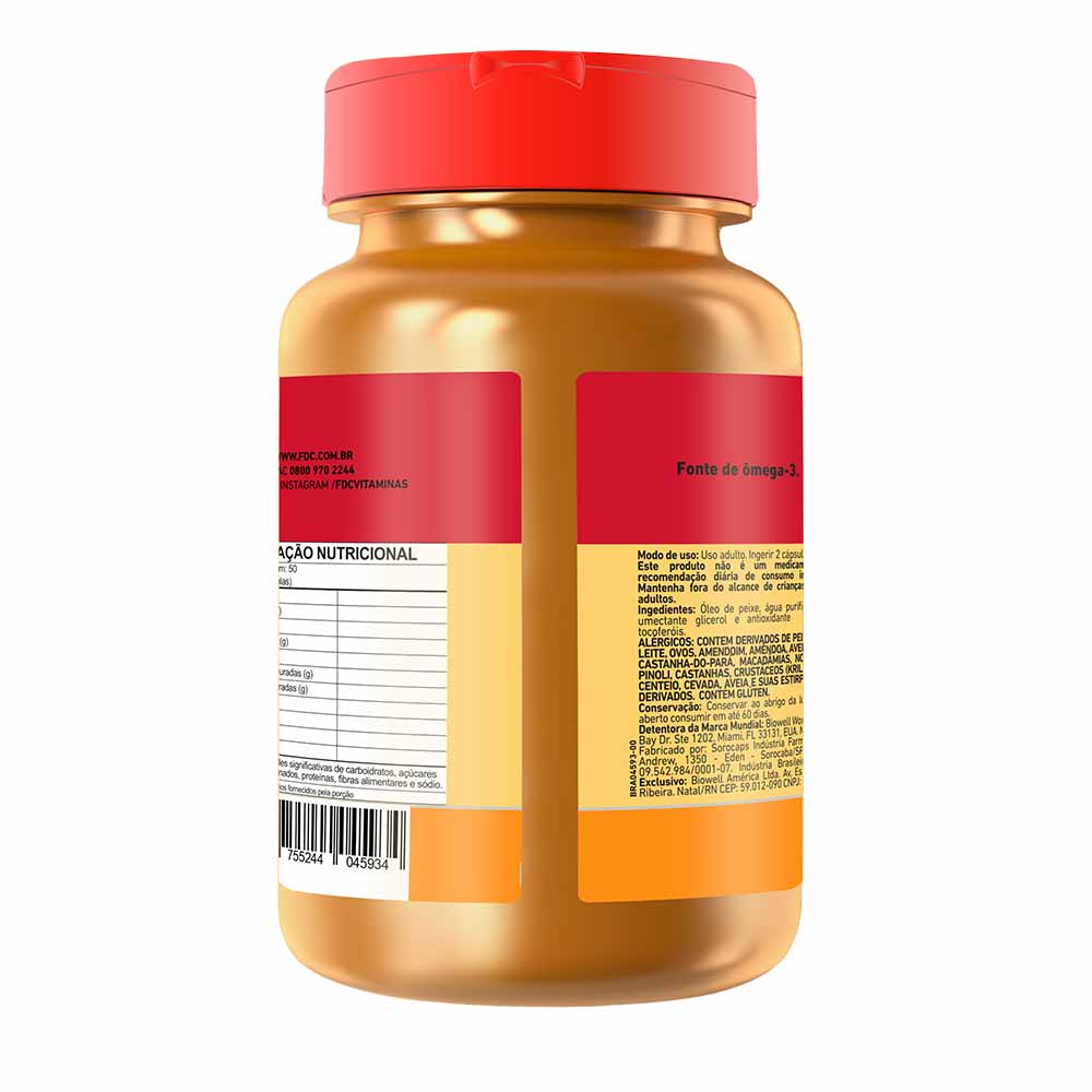 Suplemento Alimentar em Comprimidos FDC - Ômega 3 1000mg
